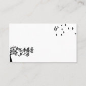 Birds Trees葉シルエット自然 名刺 (裏面)