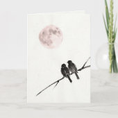 Birds Under Blush Moon Art Card カード (正面)