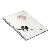 Birds Under Blush Moon Notebook ノートブック (右側)