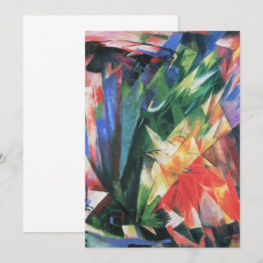 Birds (Vogel)by Franz Marc, Cubism Artヴィンテージ (正面/裏面)