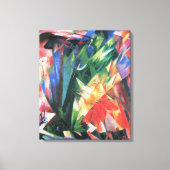 Birds (Vogel)by Franz Marc, Cubism Artヴィンテージ キャンバスプリント (正面)