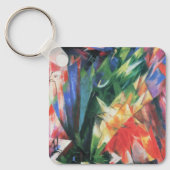 Birds (Vogel)by Franz Marc, Cubism Artヴィンテージ キーホルダー (正面)