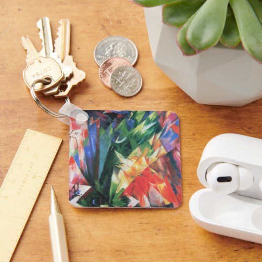 Birds (Vogel)by Franz Marc, Cubism Artヴィンテージ キーホルダー (デスク)