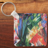 Birds (Vogel)by Franz Marc, Cubism Artヴィンテージ キーホルダー (正面)