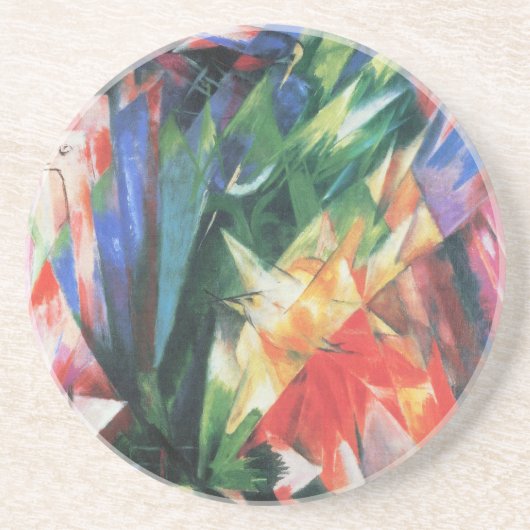 Birds (Vogel)by Franz Marc, Cubism Artヴィンテージ コースター (正面)