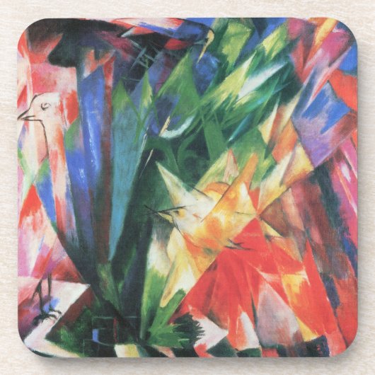 Birds (Vogel)by Franz Marc, Cubism Artヴィンテージ コースター (正面)