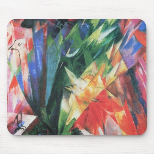 Birds (Vogel)by Franz Marc, Cubism Artヴィンテージ マウスパッド (正面)