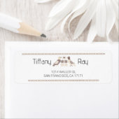 Birds Wedding Return Address Label ラベル (インサイチュ)