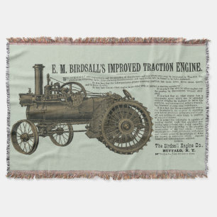 Birdsallの蒸気牽引エンジン1889ファームトラクタ スローブランケット