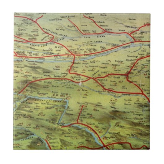 Birdseyesの眺めグレートプレーンズ タイル (正面)