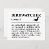 Birdwatcher Definition Observation Identification ポストカード (正面/裏面)