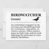 Birdwatcher Definition Observation Identification 招待状 (正面)