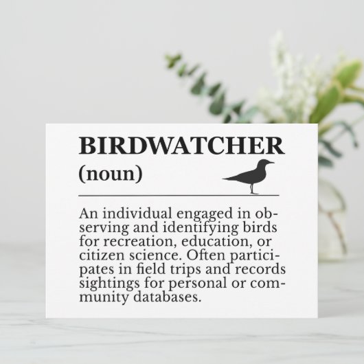 Birdwatcher Definition Observation Identification 招待状 (スタンド正面)