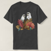 Birdwatching Birding Bird Watcher Fall Leaves Autu Tシャツ (デザイン正面)