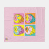 Birdy氏のポップアート フリースブランケット (正面(横))