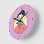 Birdy氏 ラウンド壁時計 (傾斜)