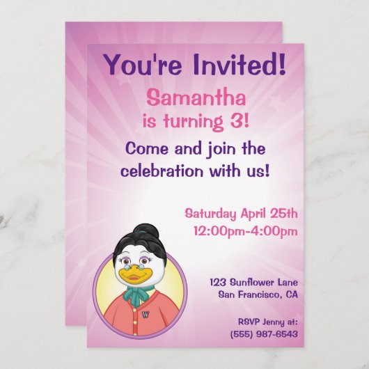 Birdy氏 招待状 (正面/裏面)