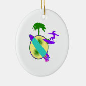 birghtのパステル調のサーファーの女の子 セラミックオーナメント (右)
