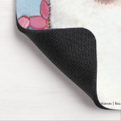 Birman猫およびピンクの花猫の芸術のマウスパッド マウスパッド (コーナー)