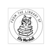 Birman Cat図書室の書籍 ラバースタンプ (インプリント)