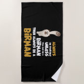 Birman Cat  ビーチタオル (正面)