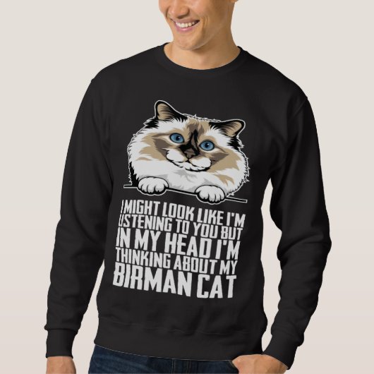 Birman cat Birman kitten Birman mom スウェットシャツ (正面)