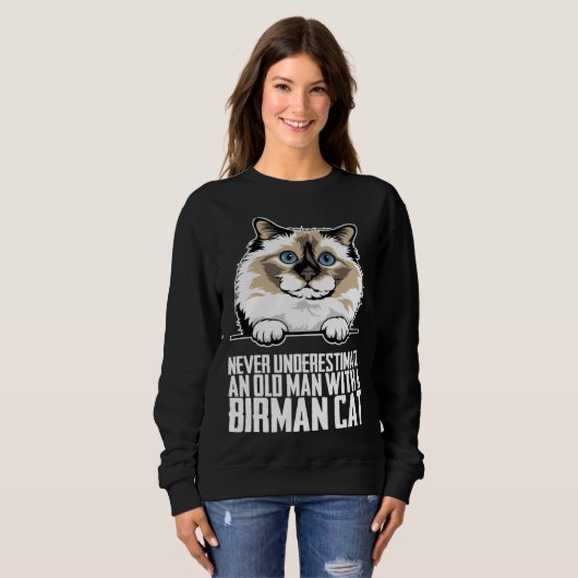 Birman cat  Birman kitten  Birman mom  1 スウェットシャツ (正面フル)
