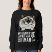 Birman cat  Birman kitten  Birman mom  1 スウェットシャツ (正面)