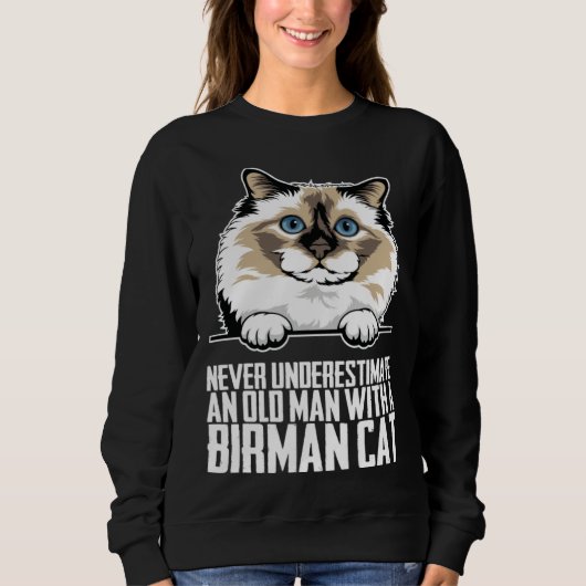 Birman cat  Birman kitten  Birman mom  1 スウェットシャツ (正面)