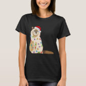 Birman Cat Christmas Lights Xmas Cat Tシャツ (正面)