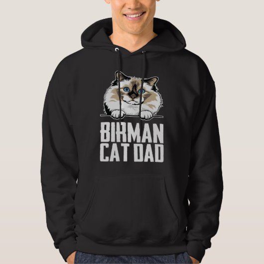 Birman cat dad パーカ (正面)