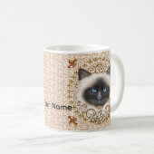 Birman Cat Fleur De Lis mug コーヒーマグカップ (正面右)