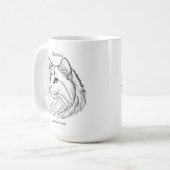 Birman Cat Portrait コーヒーマグカップ (正面左)