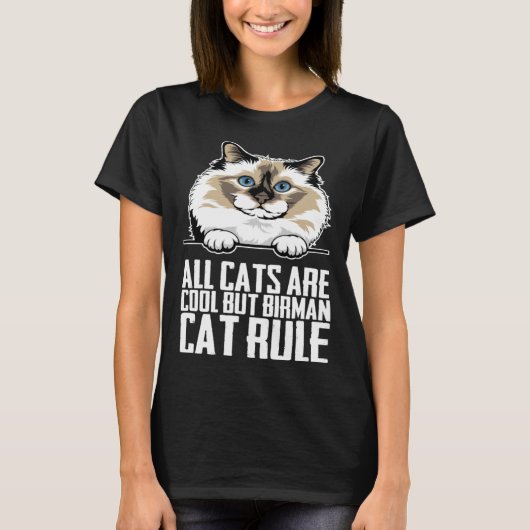Birman cats  Birman kitten  Birman mother Tシャツ (正面)