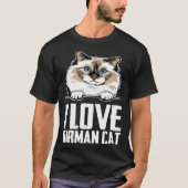 Birman kitten Birman mom Birman dad 2 Tシャツ (正面)