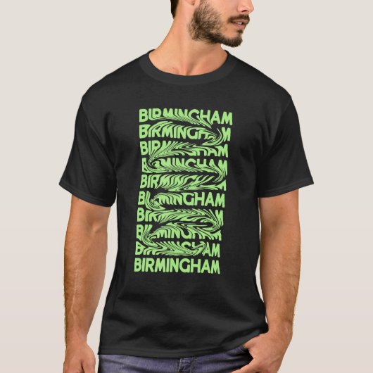 Birmingham Alabama Vintage Psychedelic Tシャツ (正面)