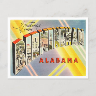 Birmingham, Alabama Vintage Travelからの挨拶 ポストカード