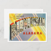 Birmingham, Alabama Vintage Travelからの挨拶 ポストカード (正面/裏面)