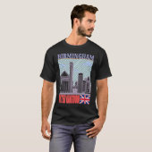 Birmingham UK Skyline Country City Skyline Landmar Tシャツ (正面フル)