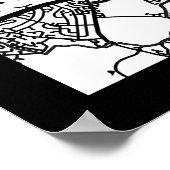 Birmingham United Kingdom City Map ポスター (角)
