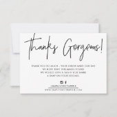 BIRO BUSINESS BLACKをモダン挿入カジュアルありがとう サンキューカード (正面)