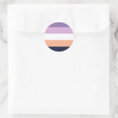 Biromantic Pride Flag ラウンドシール (バッグ)