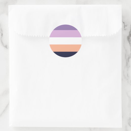 Biromantic Pride Flag ラウンドシール (バッグ)