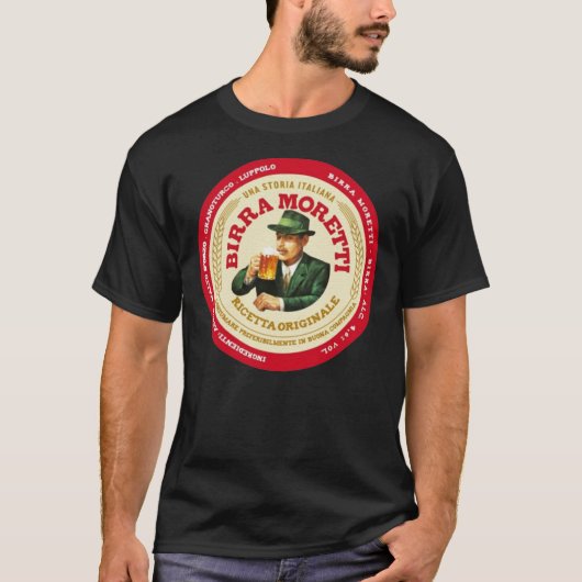 Birra Moretti Ricetta Originale beer logo Classic  Tシャツ (正面)