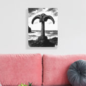 Birsay Whalebone – Orkney Ink Monument キャンバスプリント (インサイチュ (リビング))