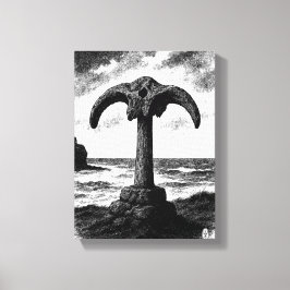 Birsay Whalebone – Orkney Ink Monument キャンバスプリント