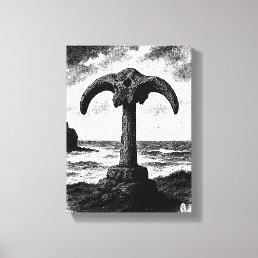 Birsay Whalebone – Orkney Ink Monument キャンバスプリント (正面)