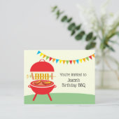 birt BBQ, barbecue, bbq grill, Invitation Postcard インビテーションポストカード (スタンド正面)