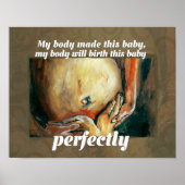 Birth Affirmation Poster - "Perfectly" ポスター (正面)