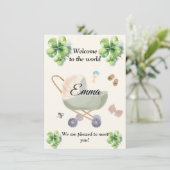 Birth announcement baby clover 招待状 (スタンド正面)